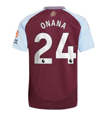 Aston Villa Amadou Onana #24 Primera Equipación 2024-25 Manga Corta